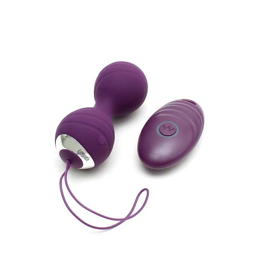 Bolas Kegel con Vibracion con Control Remorto Cannes Purpura