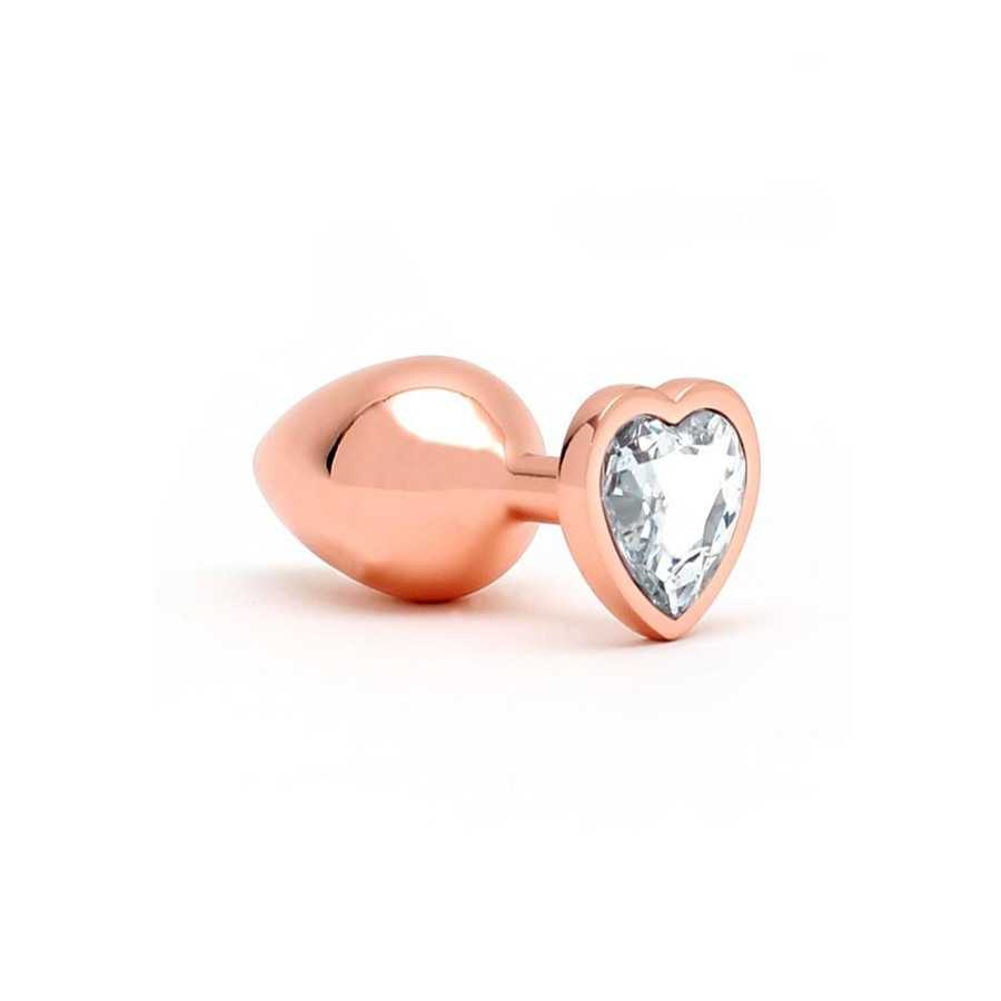 Plug Anal con Joya en Forma de Corazon Pisa Rose Gold