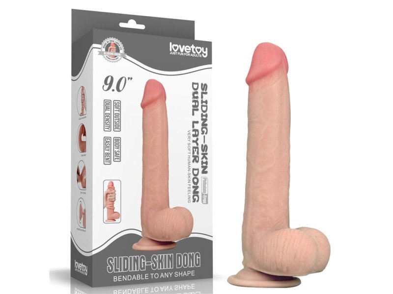 Dildo con Piel Retractil 9 Natural