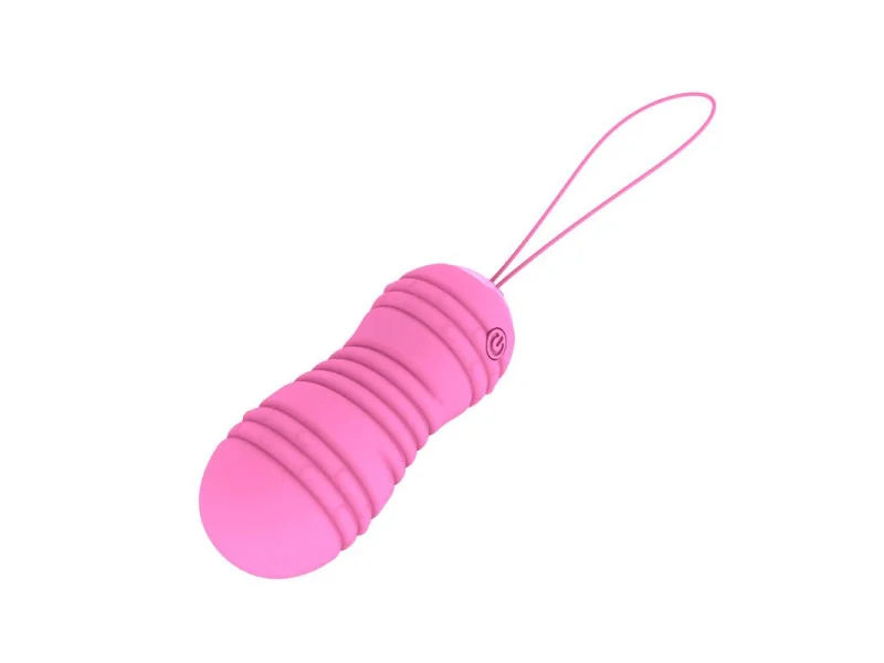 Hiibo Huevo Vibrador con Rotacion Control Remoto USB Silicona Rosa