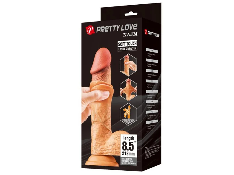 Najm Dildo Realista Piel Deslizante Retractil 218 cm