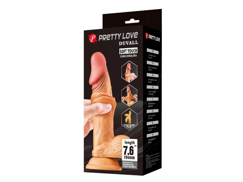Duvall Dildo Realista con Piel Deslizante Retractil 194 cm