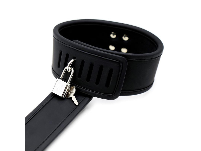 Set de Collar con Esposas y para Munecas Cuero Vegano