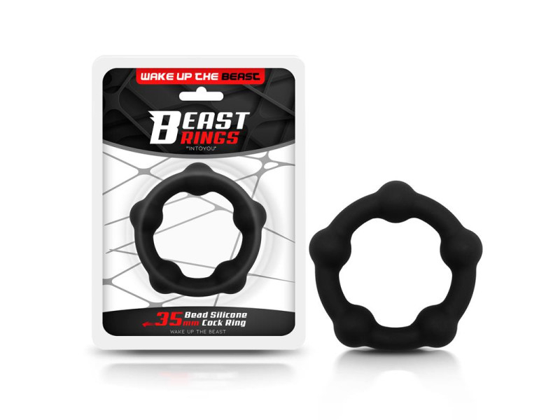 Anillo para el Pene Silicona Solida 35 cm Negro