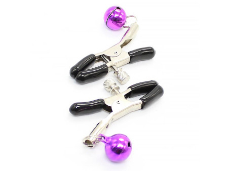 Pinzas para Pezones con Cascabel Purpura