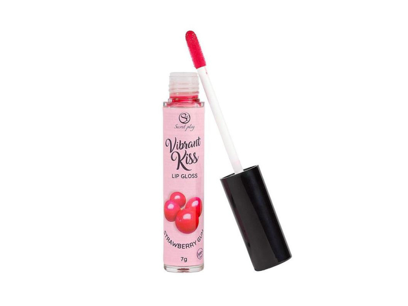 Lip Gloss Vibrant Kiss Sabor Chicle de fresa 7g