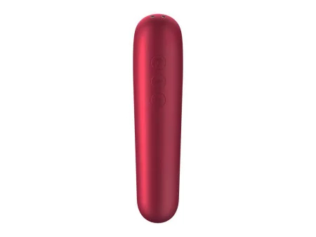 Dual Love Vibrador y Succionador de Aire Pulsado Rojo Dual Love Vibrador y Succionador de Aire Pulsado Rojo