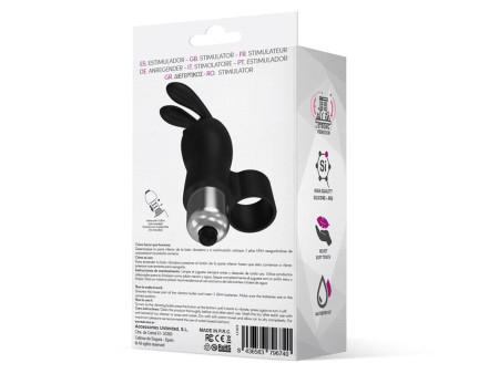 Fingyhop Bala Vibradora con Conejito Siicona Negro
