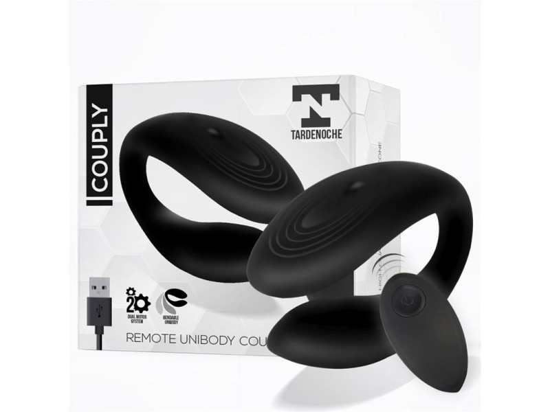 Couply Juguete para Parejas con Control Remoto USB Unibody Silicona Liquida
