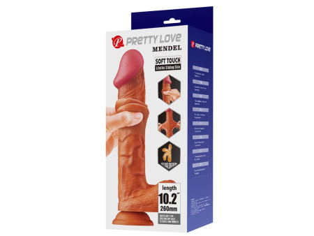 Dildo Realista Piel Deslizante Retractil 26 cm