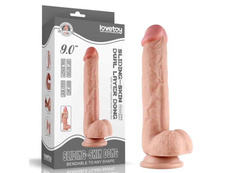 Dildo con Piel Retractil 9 Natural