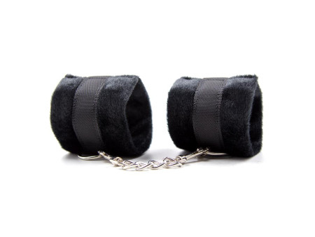 Esposas de Tela con Velcro para Munecas con Pelo Largo Negro Esposas de Tela con Velcro para Munecas con Pelo Largo Negro