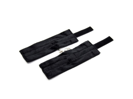 Esposas de Tela con Velcro para Munecas con Pelo Largo Negro Esposas de Tela con Velcro para Munecas con Pelo Largo Negro