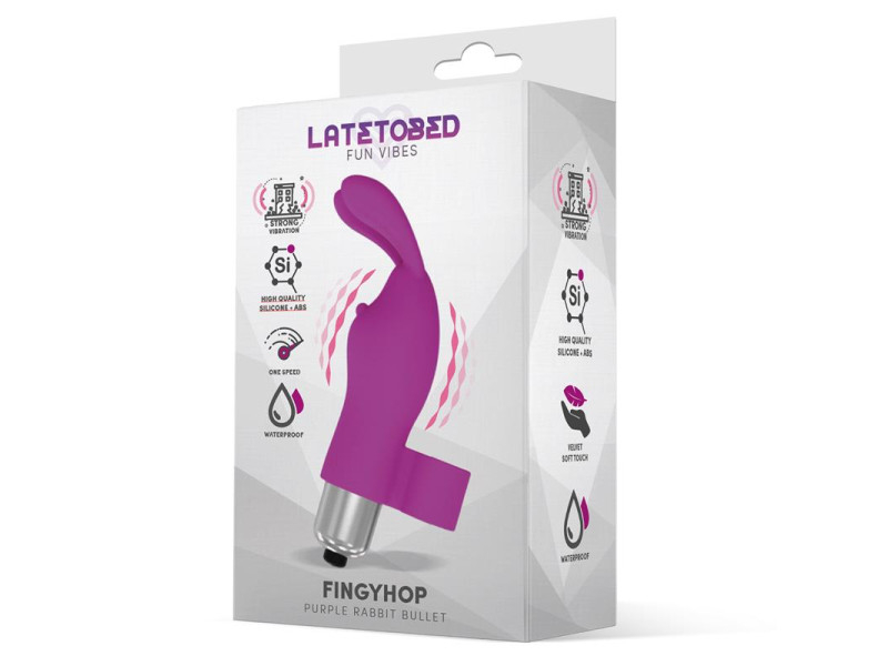 Fingyhop Bala Vibradora con Conejito Silicona Purpura