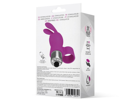 Fingyhop Bala Vibradora con Conejito Silicona Purpura
