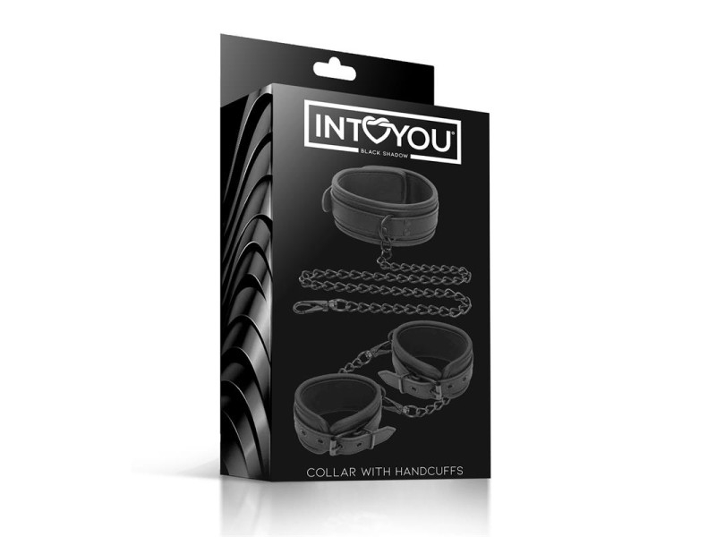 Set de Collar y Esposas para Munecas Cuero Vegano