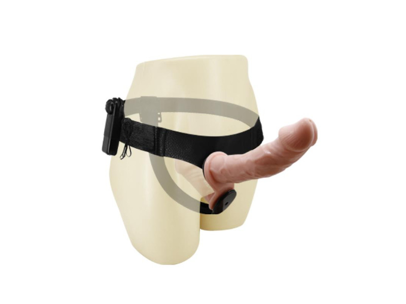 Arnes Dildo Doble con Vibracion Natural