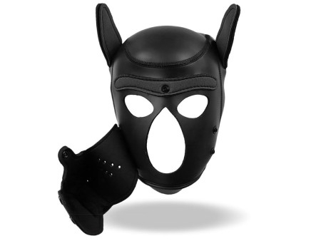 Hound Mascara de Perro Neopreno Hocico Extraible Negro Talla Unica