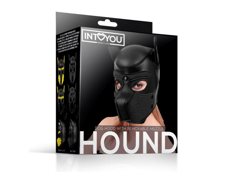 Hound Mascara de Perro Neopreno Hocico Extraible Negro Talla Unica