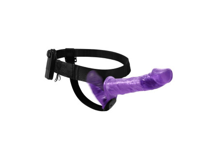 Arnes con Dildo Doble y Vibracion Purpura Arnes con Dildo Doble y Vibracion Purpura