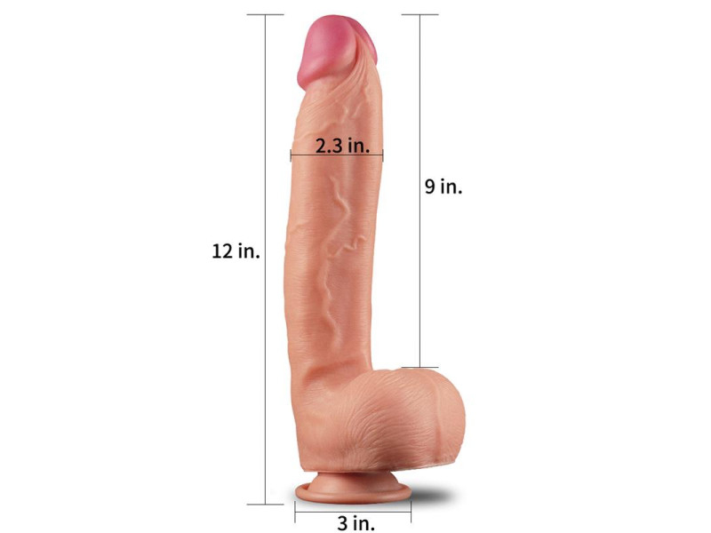 Dildo Nature 12 Dual Layer Natural