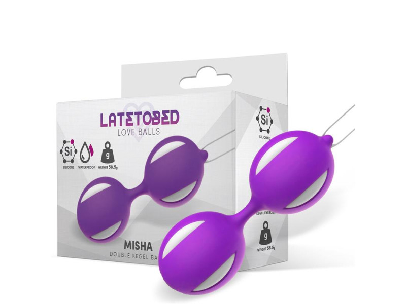 Misha Bola de Kegel Doble Silicona Purpura