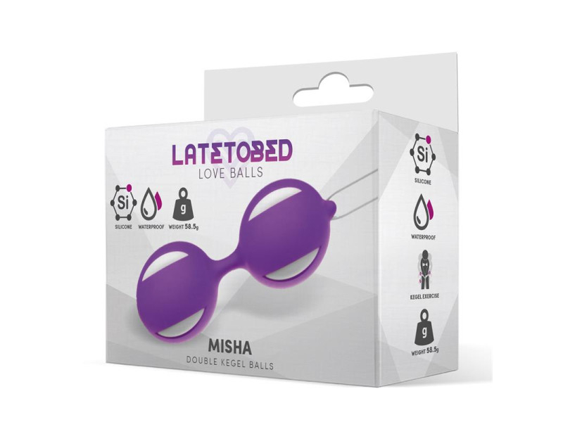 Misha Bola de Kegel Doble Silicona Purpura