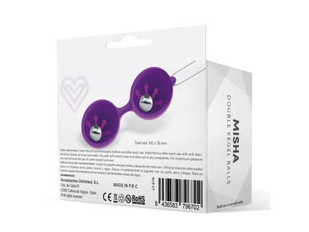Misha Bola de Kegel Doble Silicona Purpura