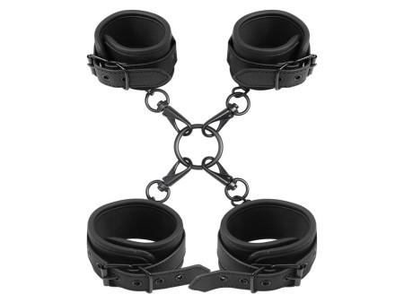 Set de Esposas para Tobillos y Munecas Cuero Vegano