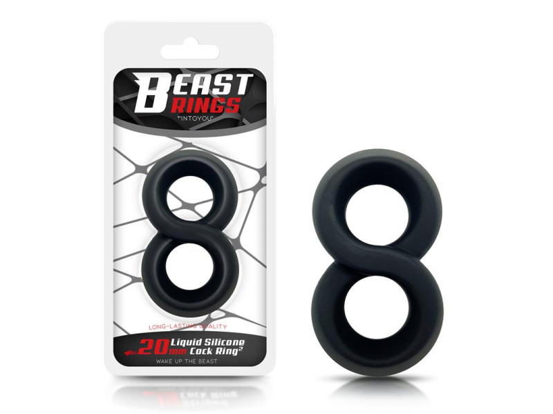 Anillo Doble para el Pene 100 Silicona Liquida 2 cm Negro Anillo Doble para el Pene 100 Silicona Liquida 2 cm Negro