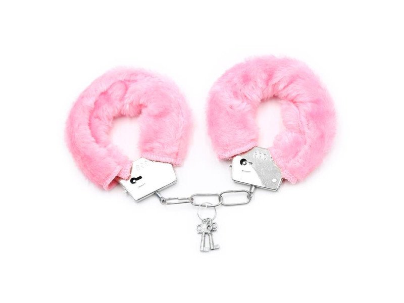 Esposas de Metal para Munecas con Pelo Rosa