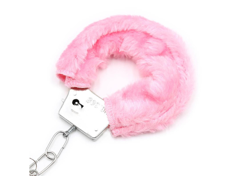 Esposas de Metal para Munecas con Pelo Rosa