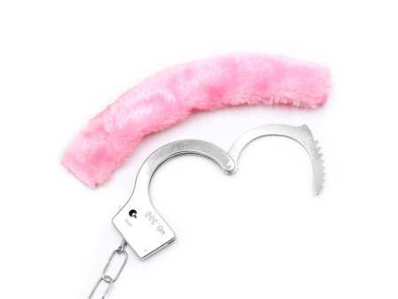Esposas de Metal para Munecas con Pelo Rosa