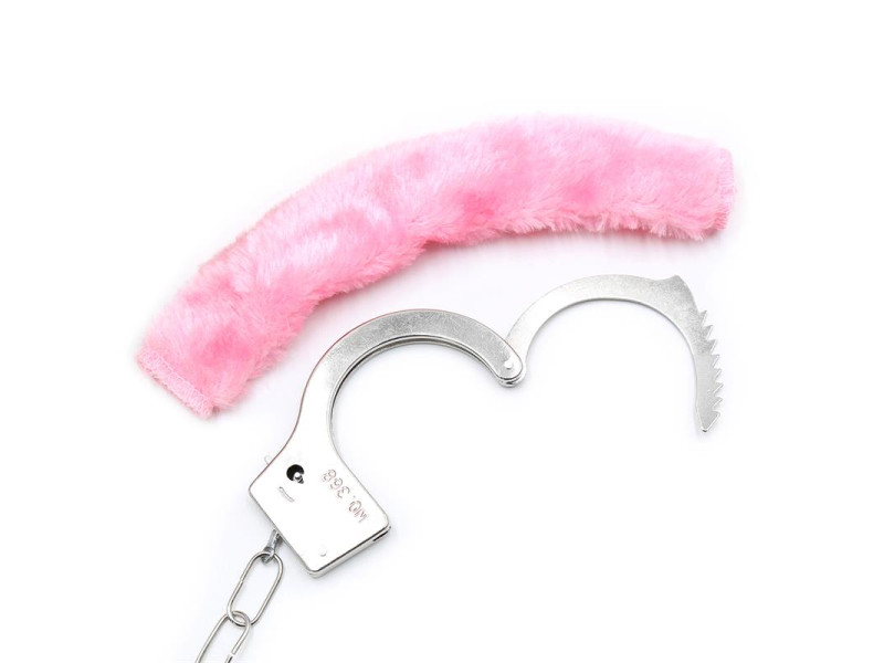 Esposas de Metal para Munecas con Pelo Rosa