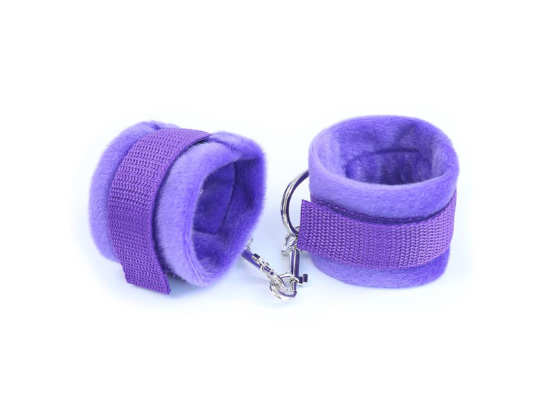 Esposas de Tela con Velcro para Munecas con Pelo Largo Pupura Esposas de Tela con Velcro para Munecas con Pelo Largo Pupura
