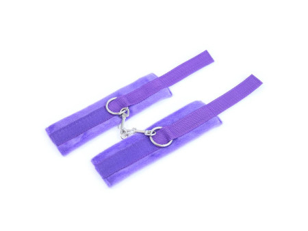 Esposas de Tela con Velcro para Munecas con Pelo Largo Pupura Esposas de Tela con Velcro para Munecas con Pelo Largo Pupura