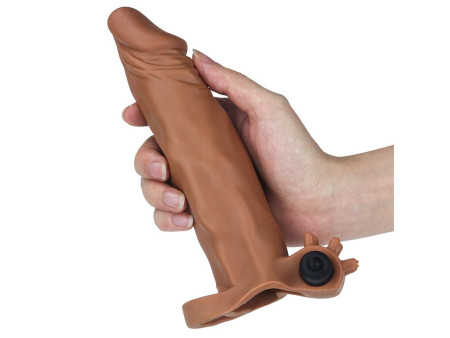 Funda para el Pene con vibracion Add 2 Pleasure X Tender Marron