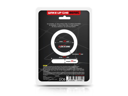 Anillo para el Pene Forma Plana Silicona Solida 35 cm Negro