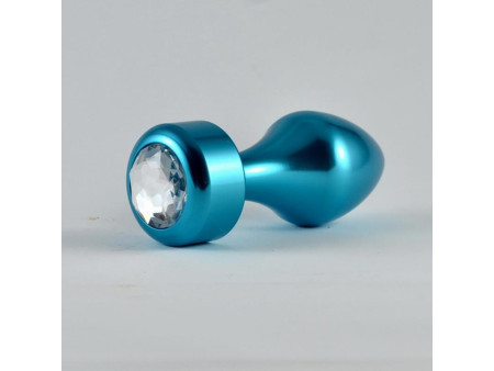 Plug Anal Azul Rosebud con Joya