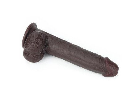 Dildo con Piel Retractil 9 Negro
