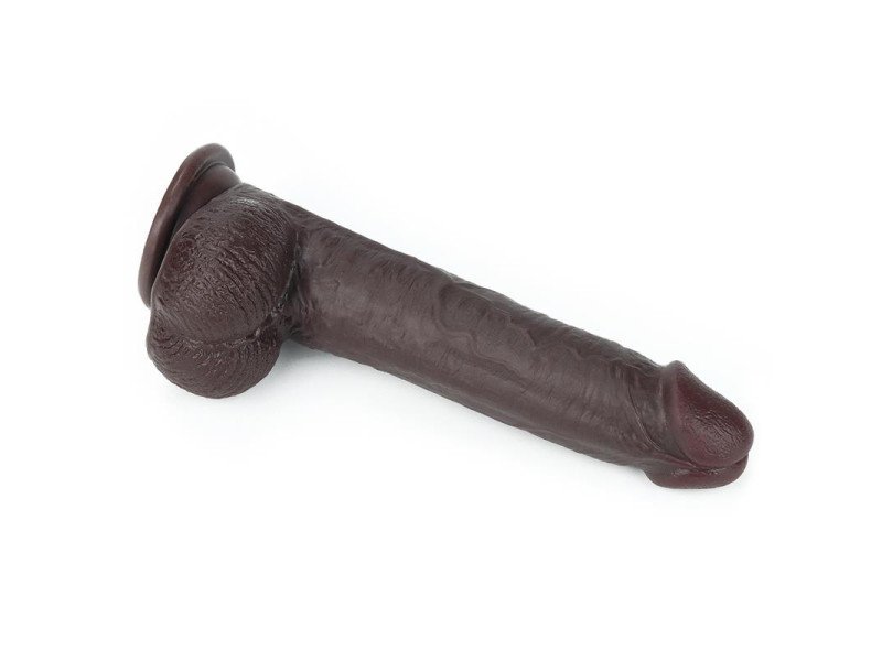 Dildo con Piel Retractil 9 Negro