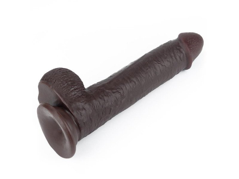Dildo con Piel Retractil 9 Negro