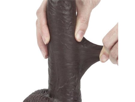 Dildo con Piel Retractil 9 Negro