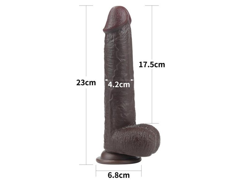 Dildo con Piel Retractil 9 Negro