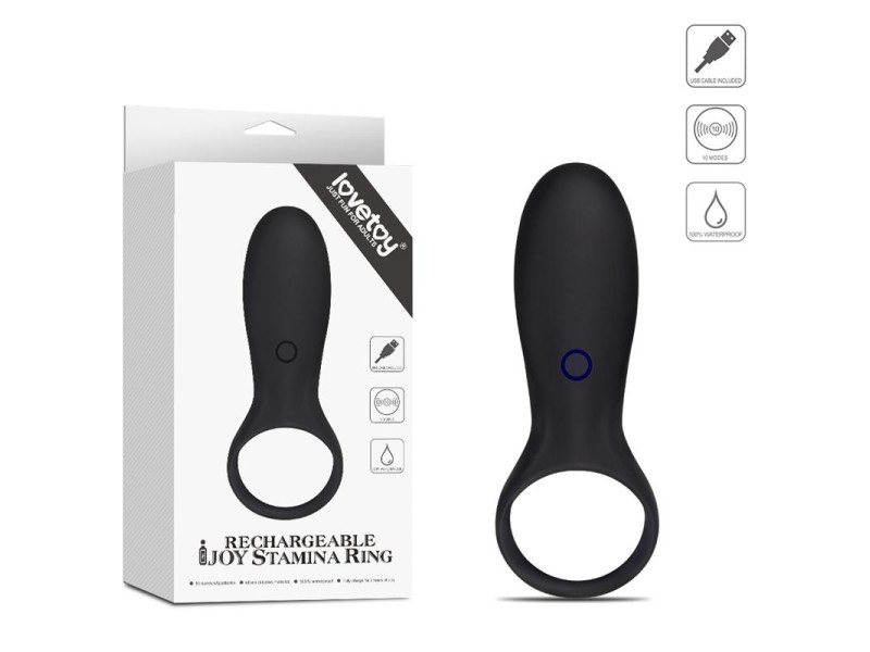 Anillo para el Pene iJoy Stamina Ring USB Negro