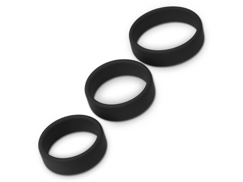 Pack de 3 Anillos para el Pene Power Ring Negro