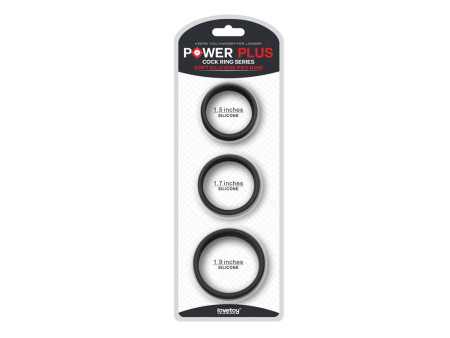 Pack de 3 Anillos para el Pene Power Ring Negro
