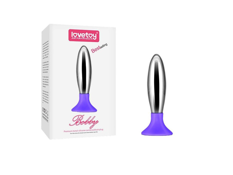 Plug Anal Bobby Metal y Silicona Purpura