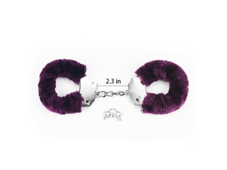 Esposas Metalicas con Pelo Purpura