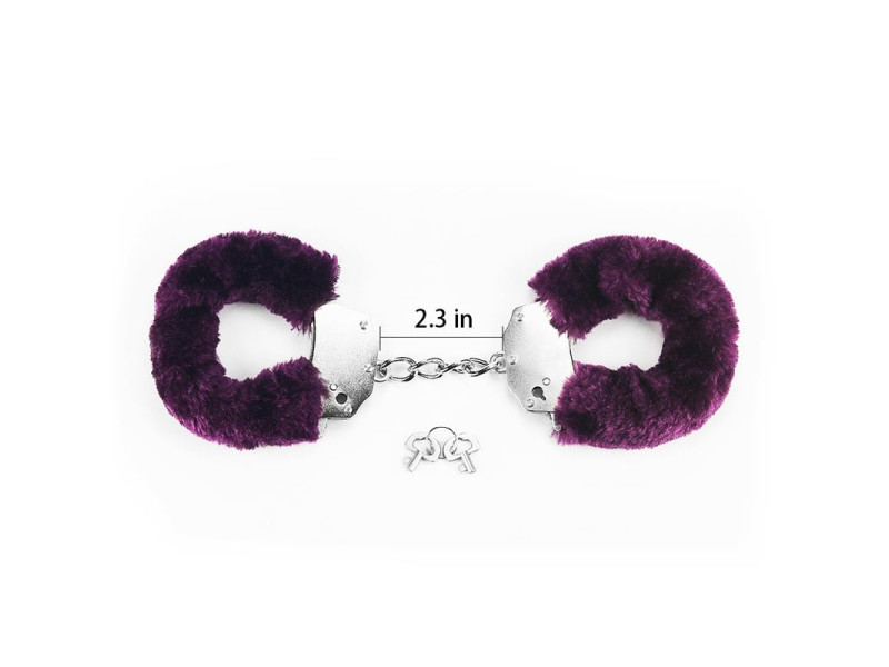 Esposas Metalicas con Pelo Purpura